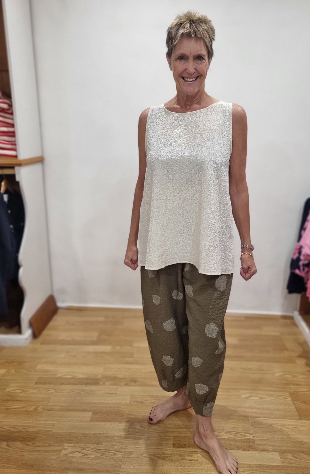 Lira Su Mandorla Seersucker A Line Top