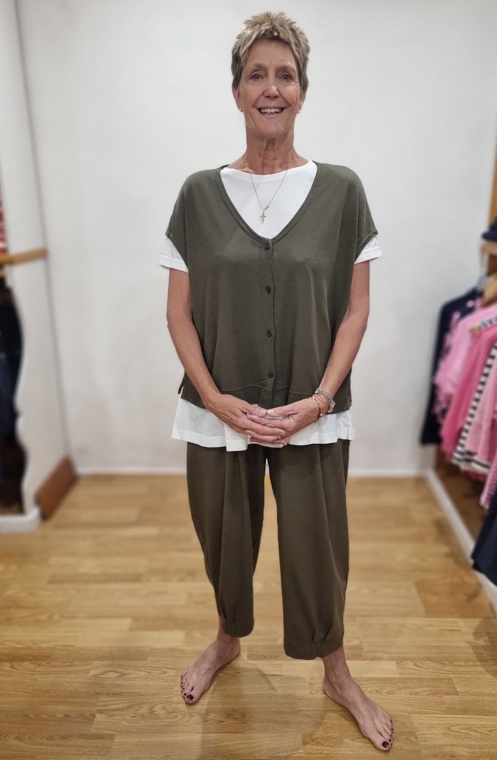 Lucente L Alga Linen Mix Cardigan