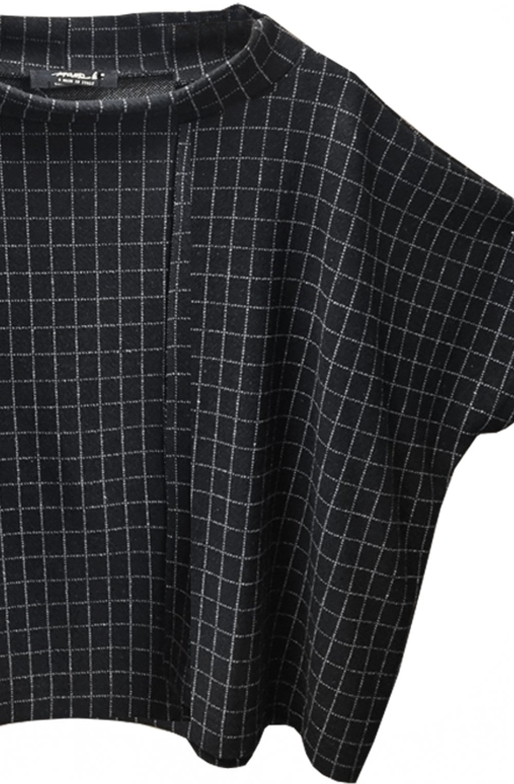 Magia Nero Black Poncho Style Knitted Top