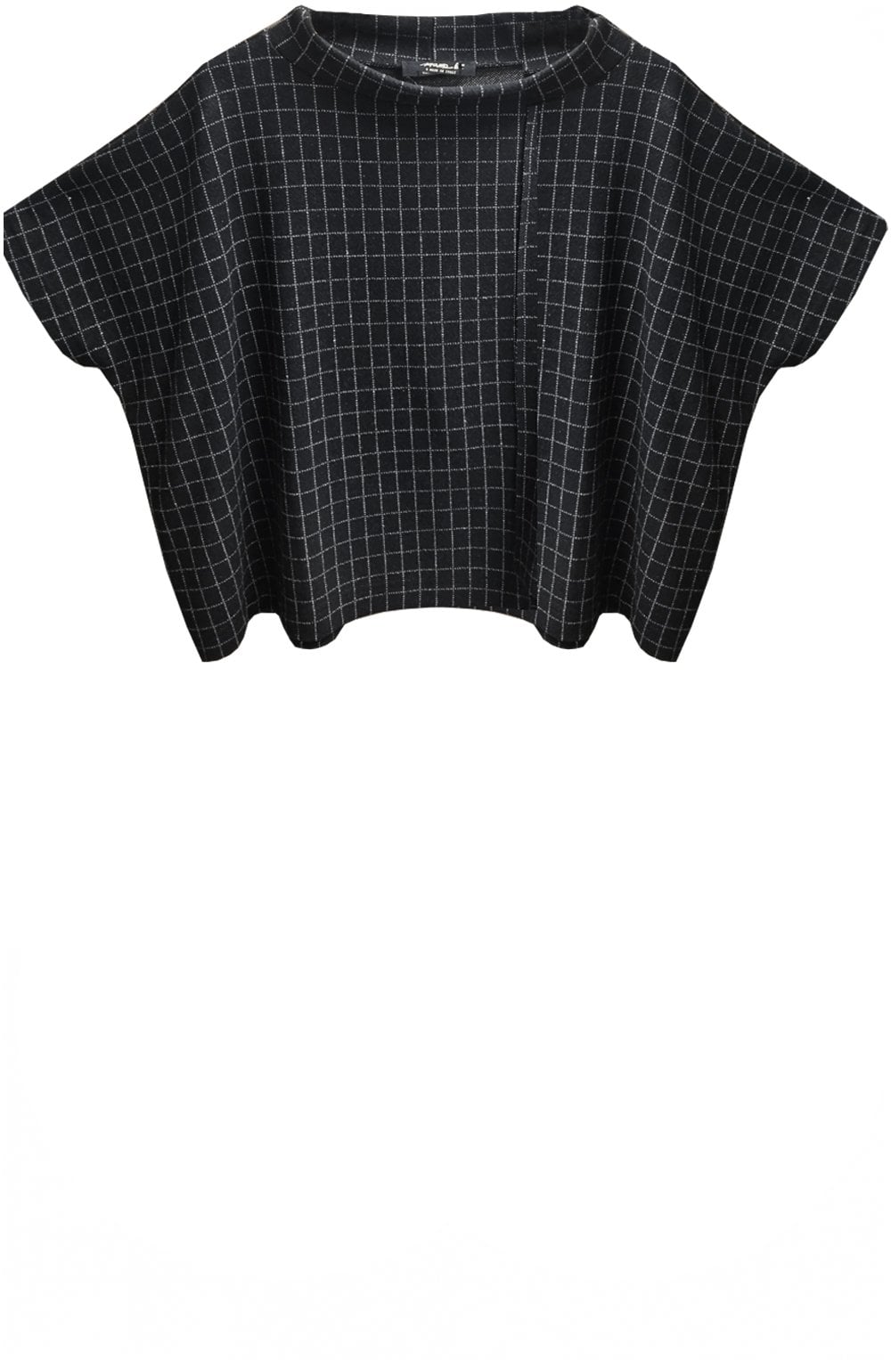 Magia Nero Black Poncho Style Knitted Top