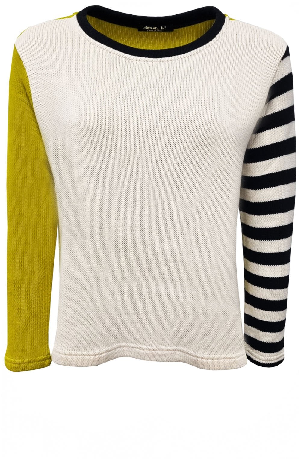Mastice Putty Lime and Black Belvi Jumper