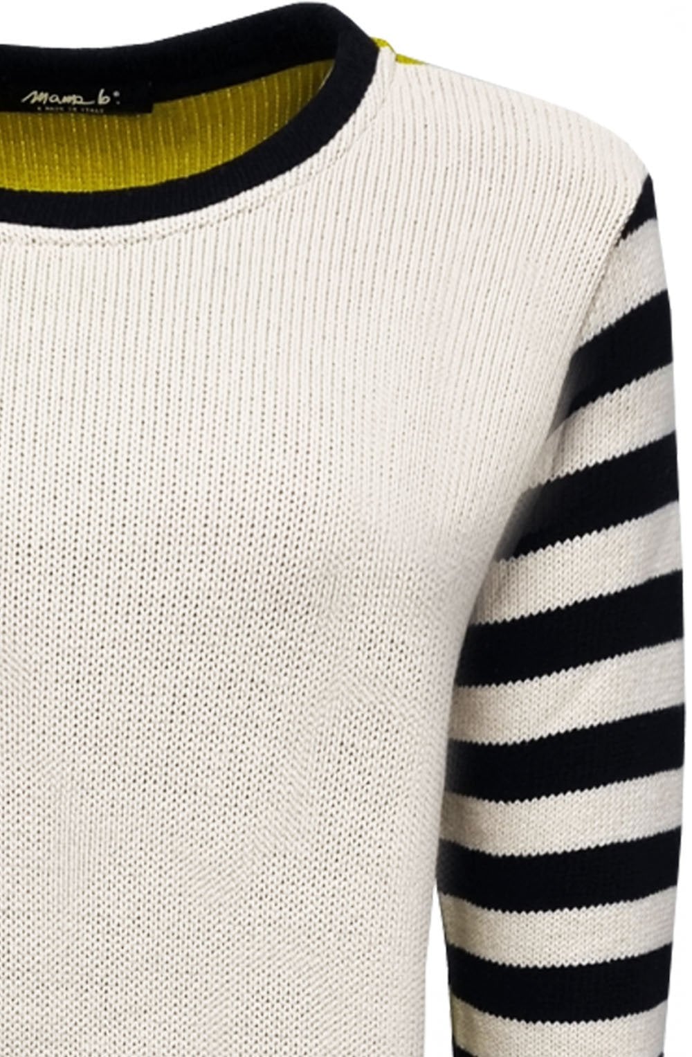 Mastice Putty Lime and Black Belvi Jumper