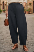 Mira J Anthracite Micro Chevron Balloon Trousers