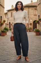Mira J Anthracite Micro Chevron Balloon Trousers
