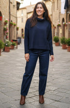 Moyet Notte Navy Cowl Neck Jumper