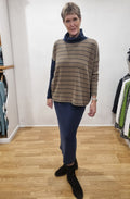Muffa Blu and Mushroom Oversized Cowl Neck Jumper