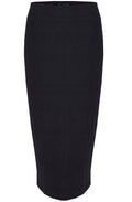 Navy Knit Midi Skirt