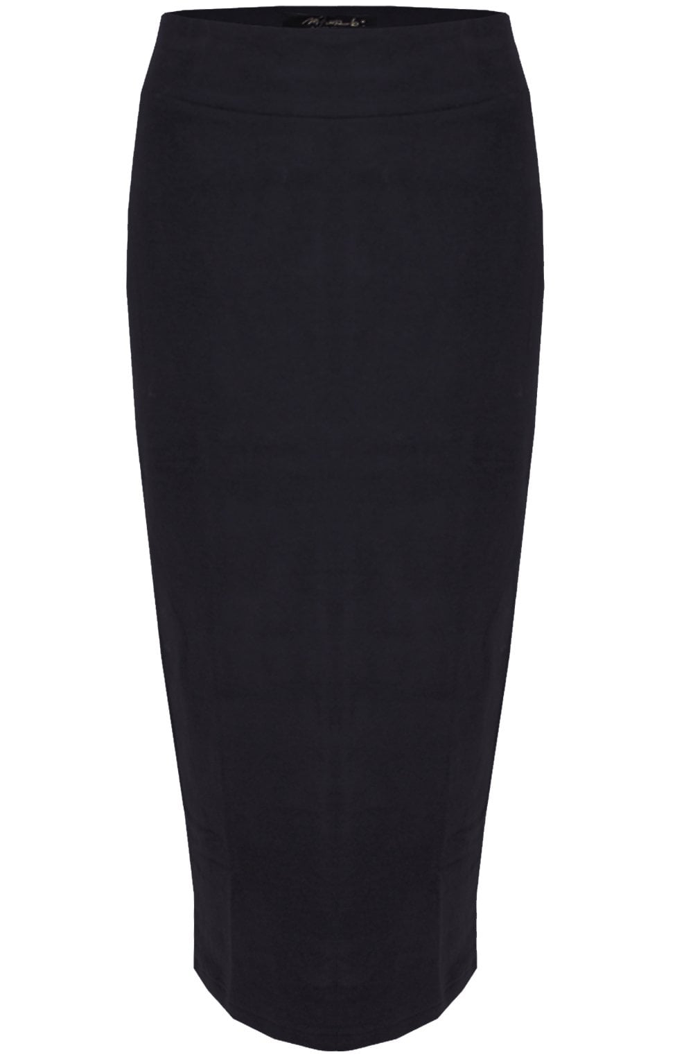 Navy Knit Midi Skirt