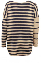Navy & Sand Bold Striped Jumper