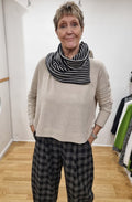 Nero Black and Cream Split Snood