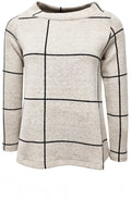 Nero Black and Stone Check Oliena Jumper