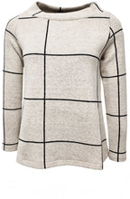 Nero Black and Stone Check Oliena Jumper