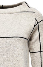 Nero Black and Stone Check Oliena Jumper