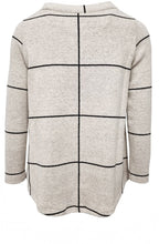 Nero Black and Stone Check Oliena Jumper