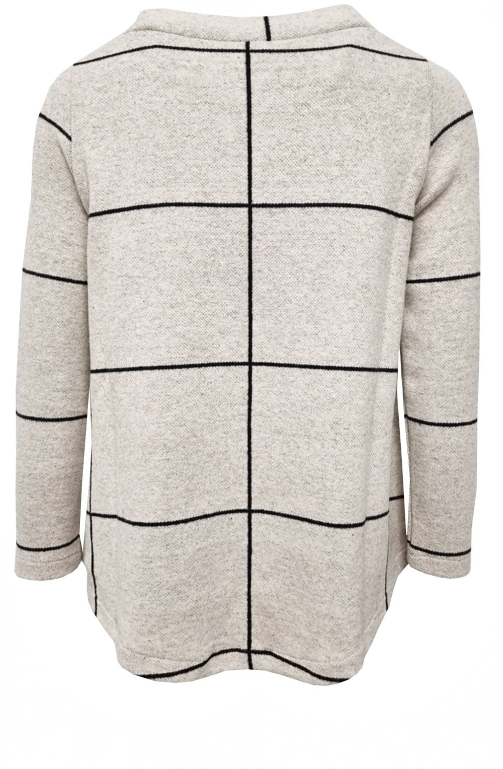 Nero Black and Stone Check Oliena Jumper