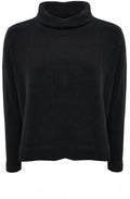 Nero Black Moyet Cowl Neck Jumper
