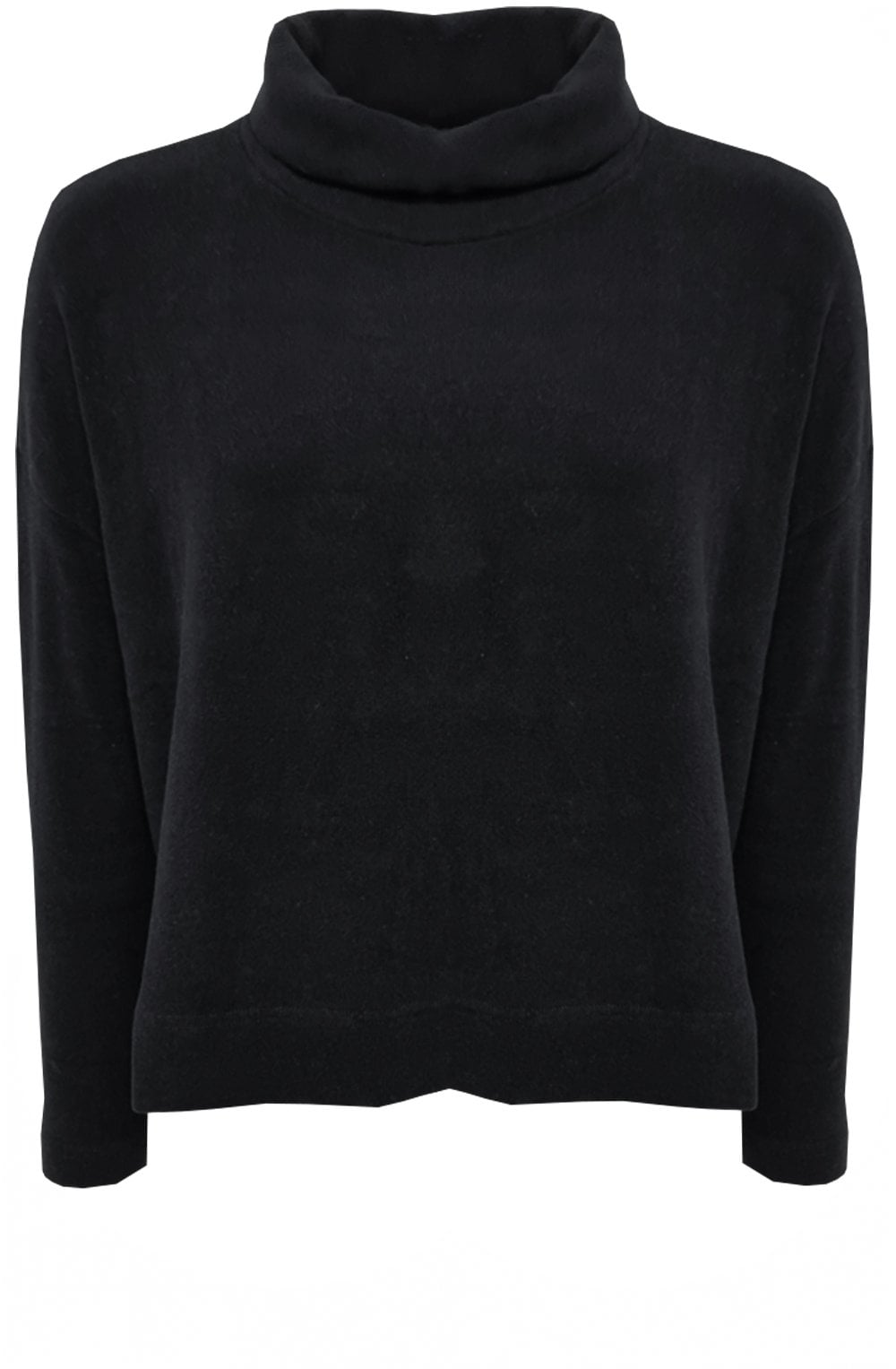 Nero Black Moyet Cowl Neck Jumper