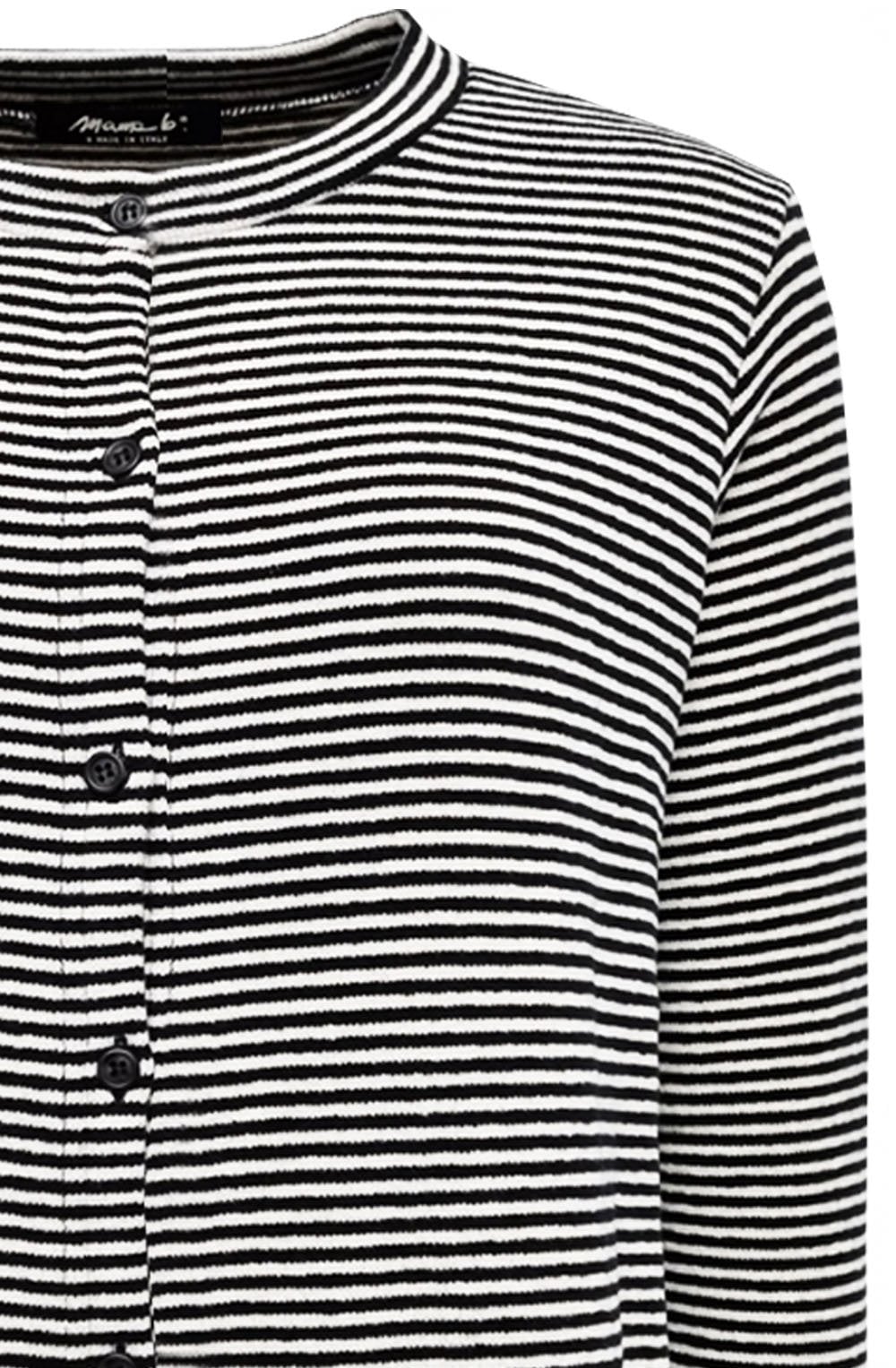 Nero Black Striped Cardigan