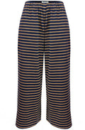 Polline Tan & Navy Striped Culottes