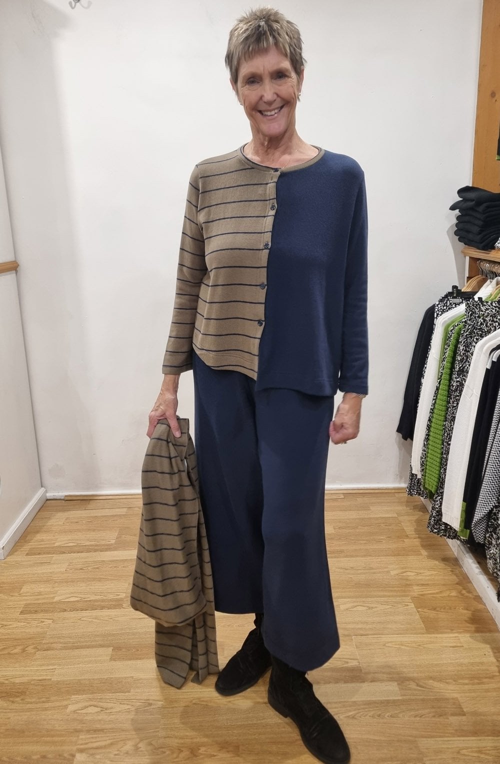 Polpa Blu and Mushroom Asymmetric Cardigan