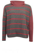 Red & Grey Striped Jumper