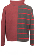 Red & Grey Striped Jumper