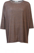 Refill Fine Knit Tan and Navy Top