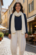 Sciarpa Li Latte Linen Oversized Scarf