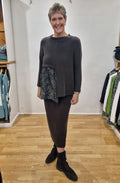 Secco Moro Brown Crinkled Jumper
