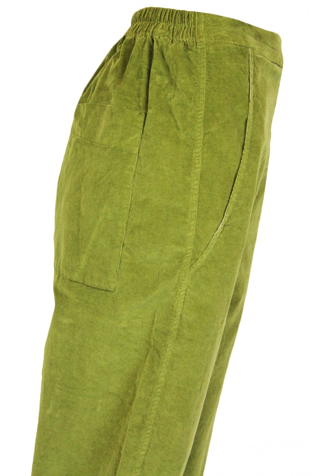 Terra Green Corduroy Tapered Trousers