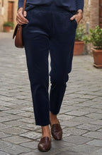 Terra V Notte Navy Fine Cord Trousers