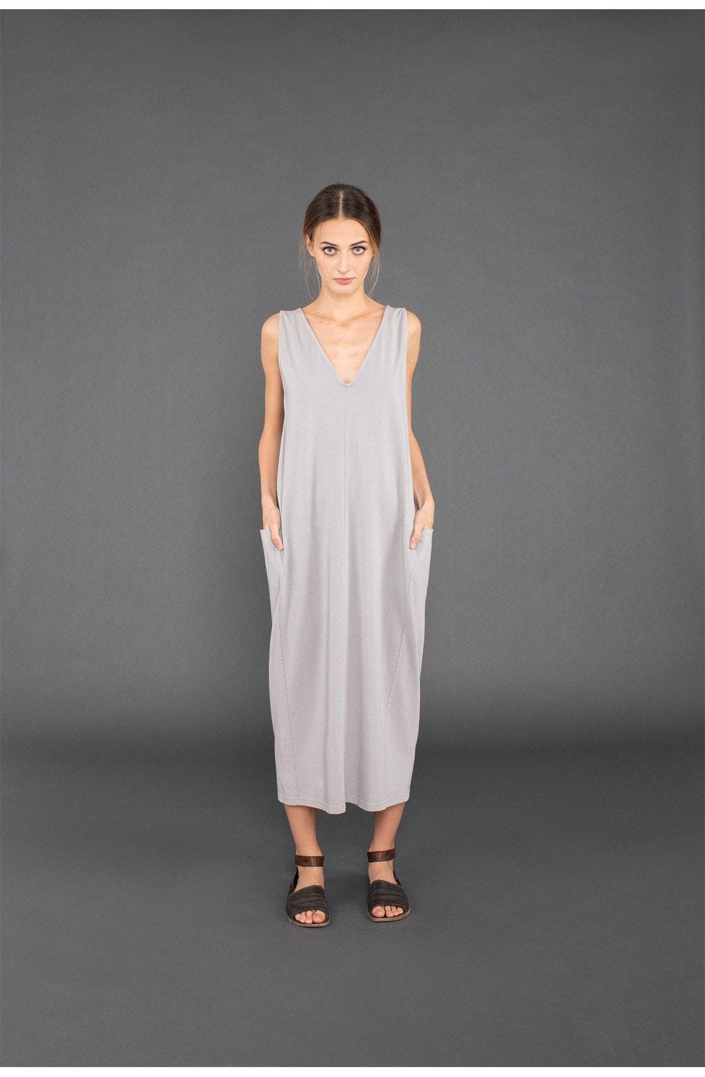 Tre Light Grey Jersey Dress