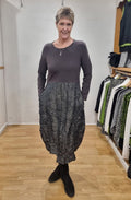 Tutto Moro Brown Crinkle Dress