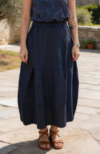 Ultima O Blue Linen Tulip Skirt