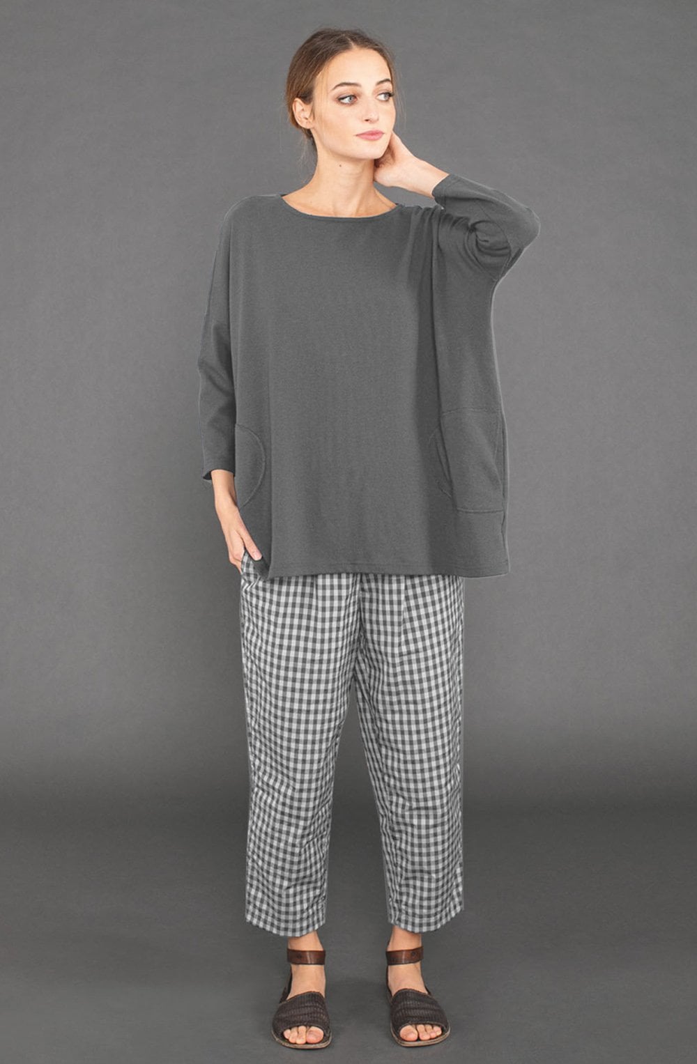 Ustica Grey Oversized Jumper