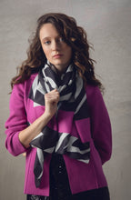 Colour Wave Print Scarf in Pink