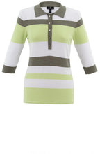 Apple Green and Khaki Collared Sweater