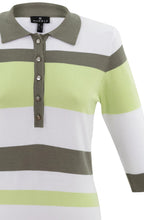 Apple Green and Khaki Collared Sweater