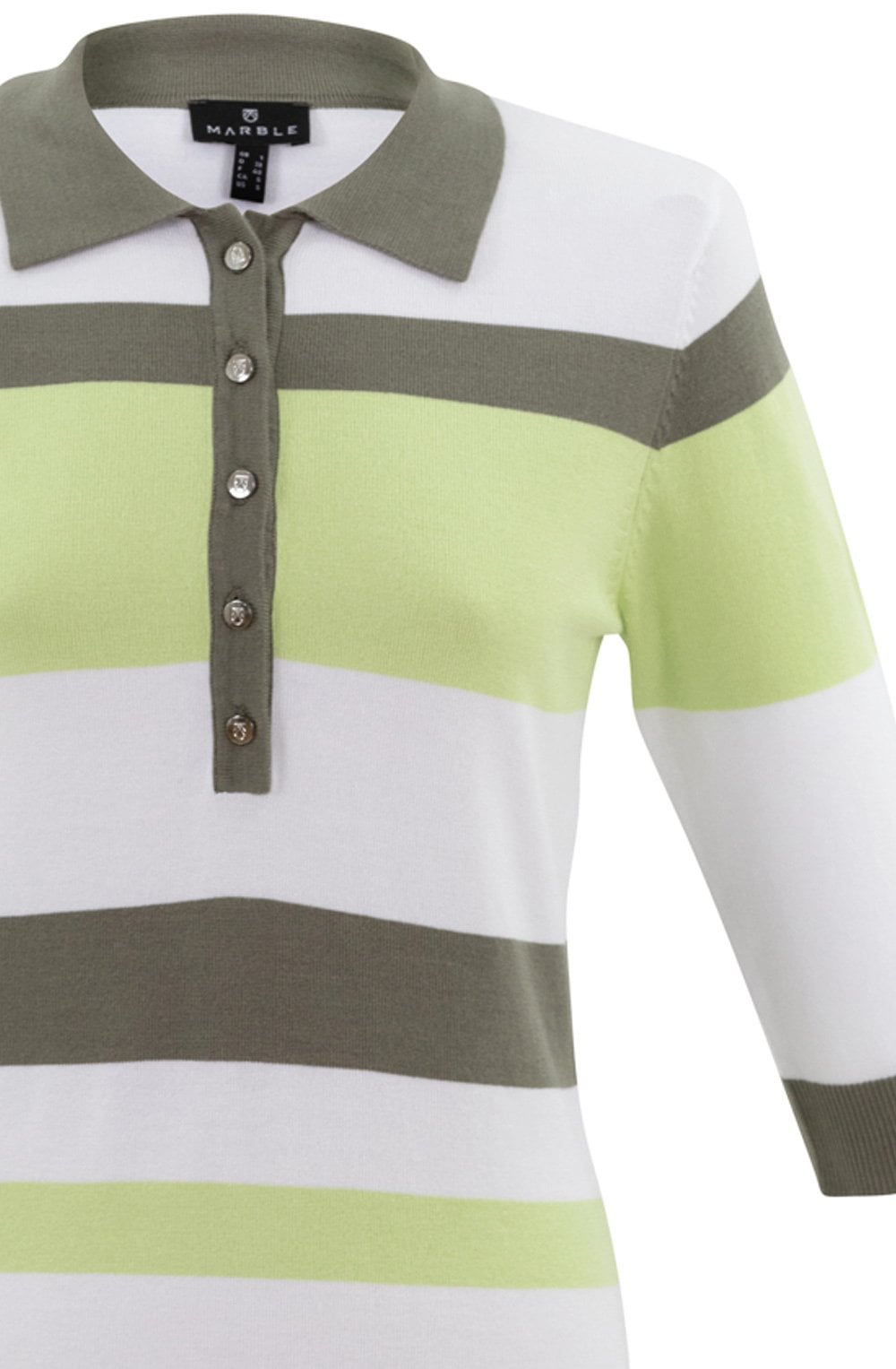 Apple Green and Khaki Collared Sweater
