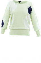 Apple Green and Navy Drop Shoulder Jumper