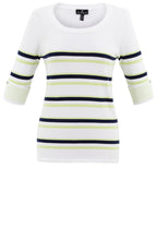Apple Green and Navy Striped Sweater