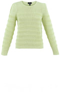 Apple Green Contrast Knit Jumper