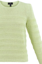 Apple Green Contrast Knit Jumper
