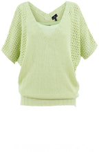 Apple Green Layered Oversized Crochet Jumper