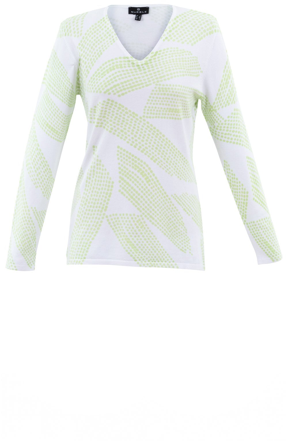 Apple Green Polka Dot Fine Knit Sweater