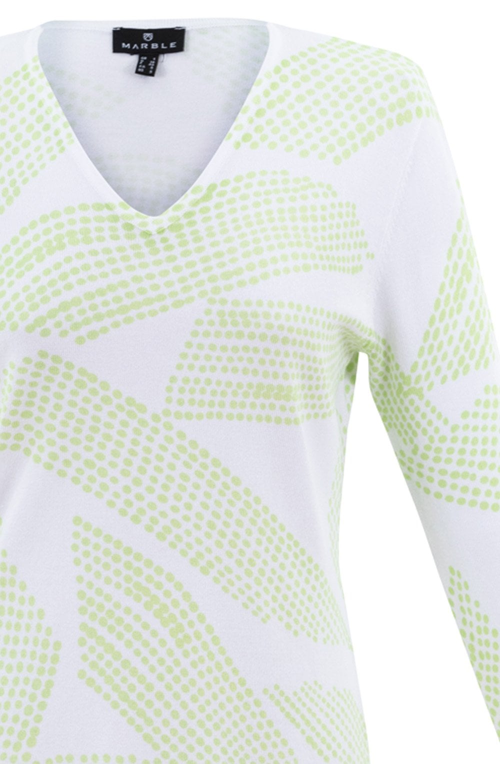 Apple Green Polka Dot Fine Knit Sweater