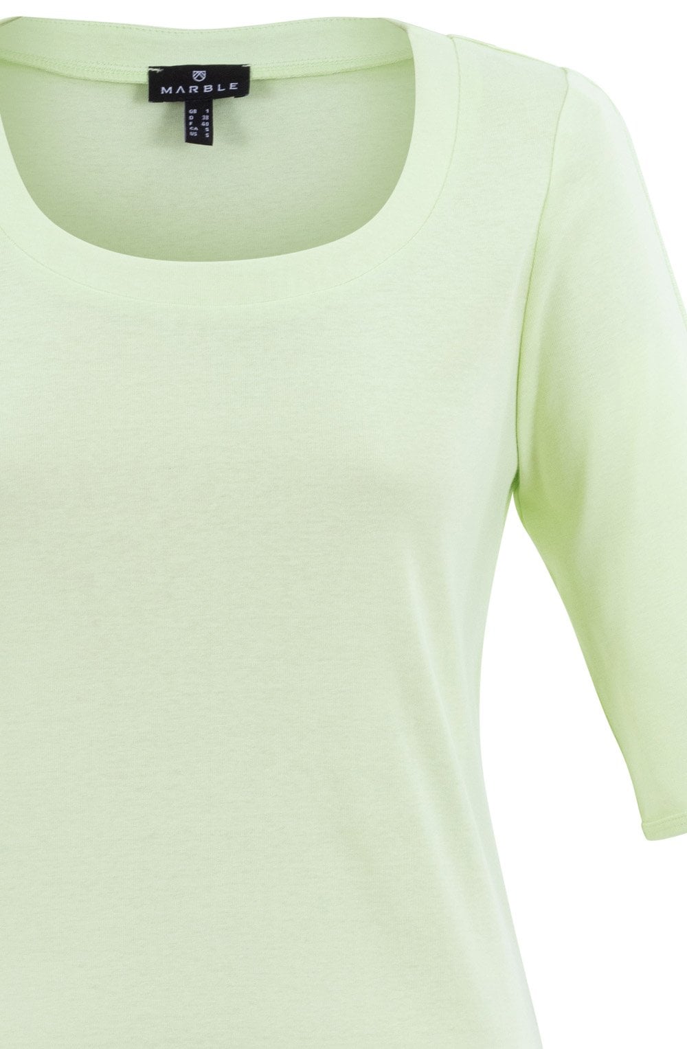 Apple Green Top with Silver Button Rounded Cuffs