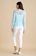 Aqua Mint Layered Open Knit Sweater