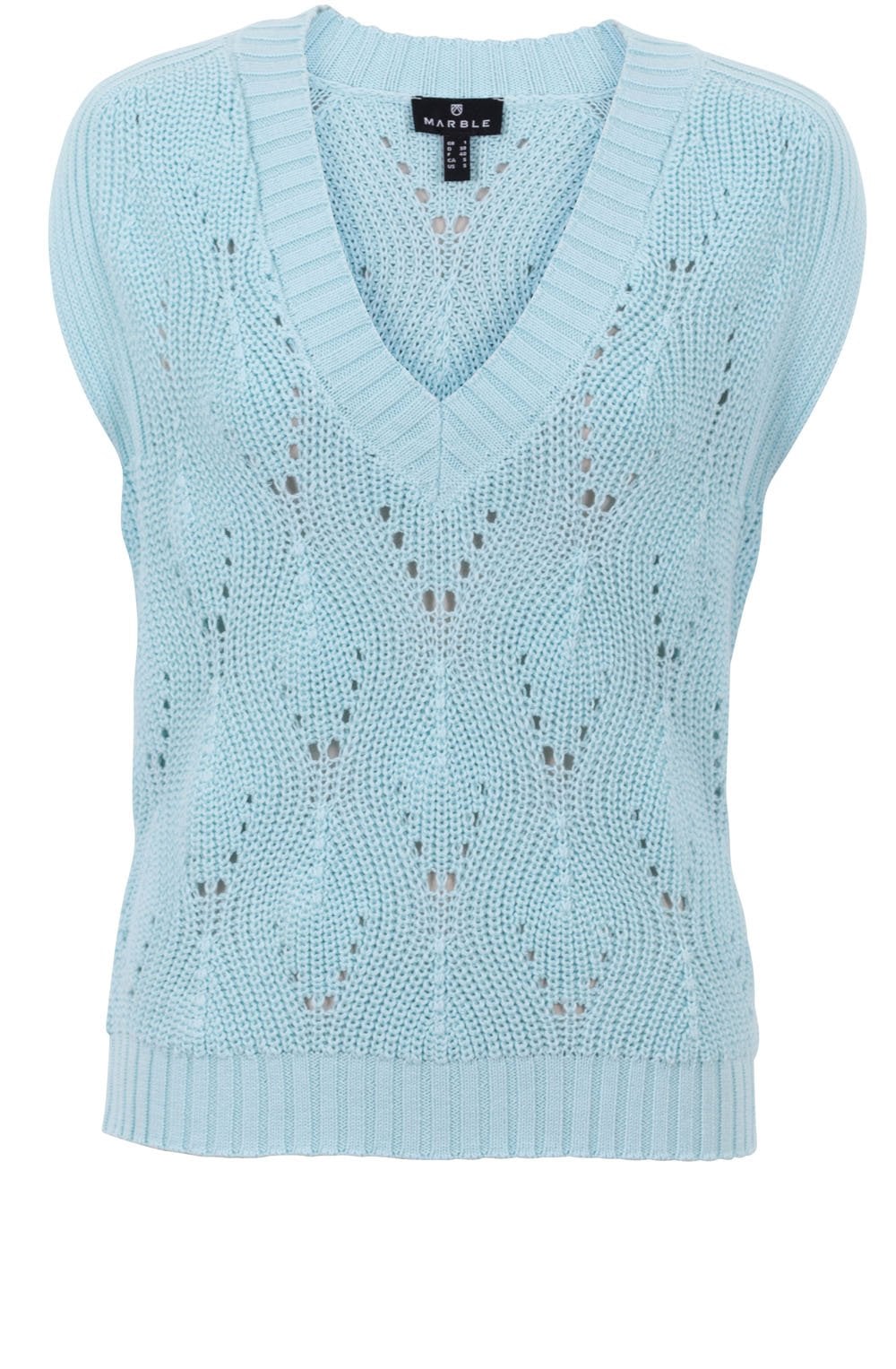 Aqua Mint Open Knit Slip Over