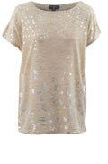 Marble Beige and metallic Top